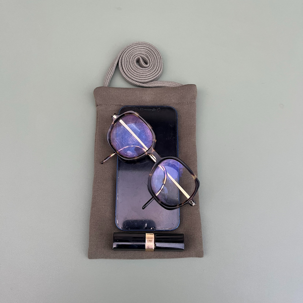 La pochette bandoulière Molleton Bio - Kaki - en pré-commande