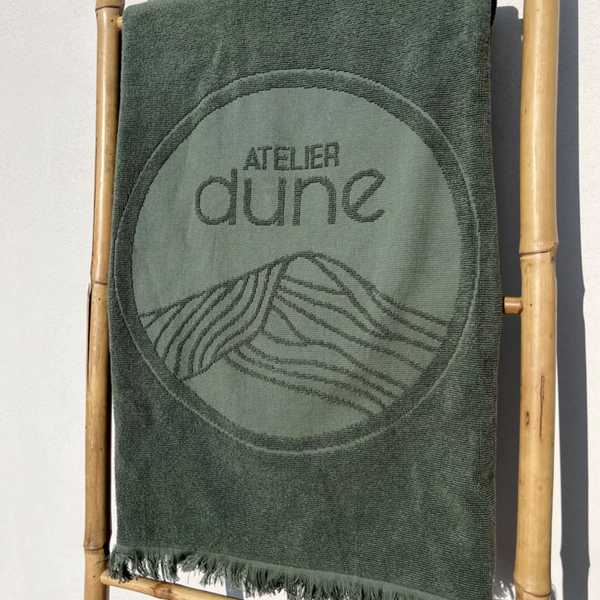 Serviette de plage bi-face Single Sauge