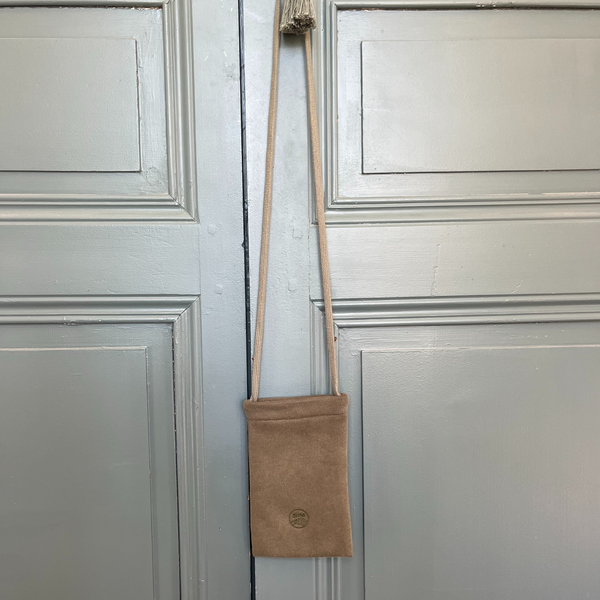 La pochette bandoulière Molleton Bio - Kaki - en pré-commande
