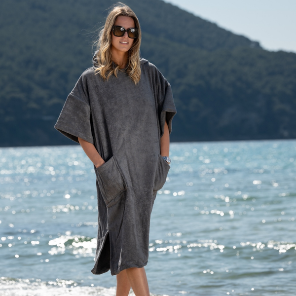 Poncho Adulte en Coton Bio - Graphite