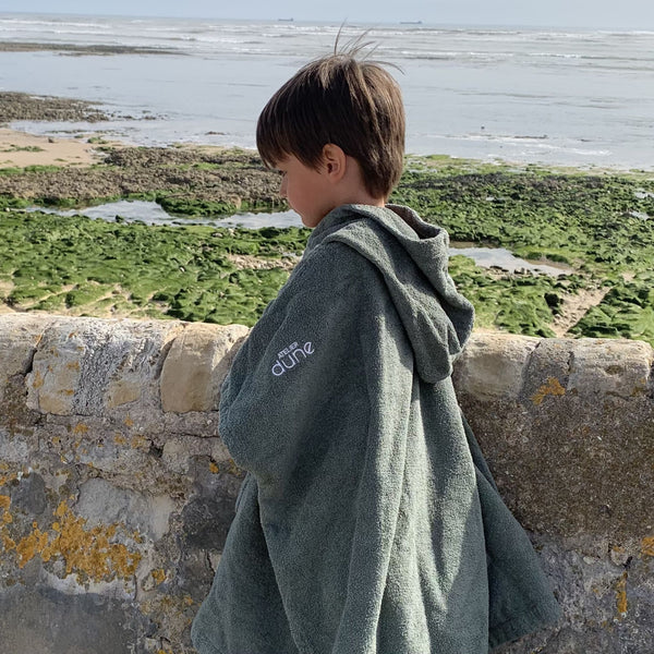 Poncho Coton Bio - 4/8-ans - Sauge