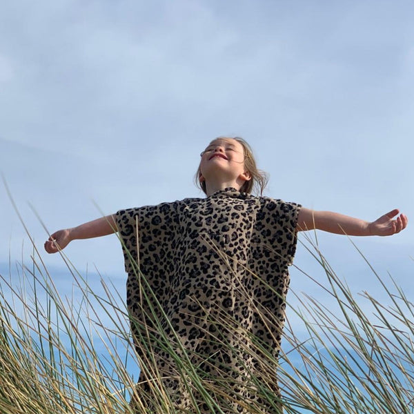 Poncho Coton Bio - 4/8 ans - Léopard