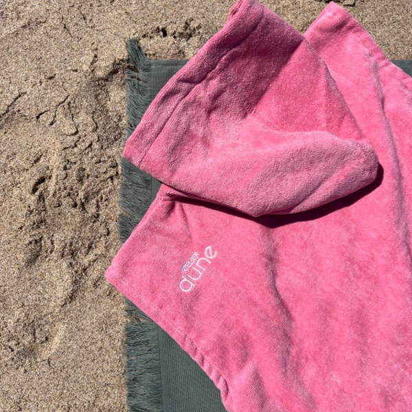 Organic cotton poncho for children 2-4 years - Rose Malabar