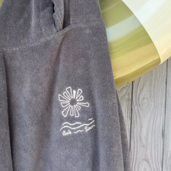 Collab Cécile Siméone x Poncho Premium coton bio - Graphite