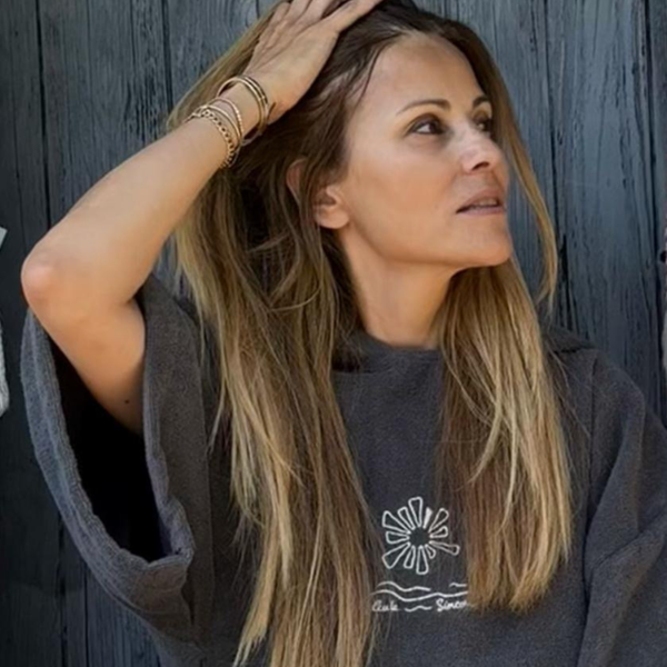 Collab Cécile Siméone x Poncho Premium coton bio - Graphite