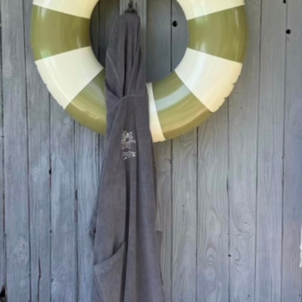 Collab Cécile Siméone x Poncho Premium coton bio - Graphite