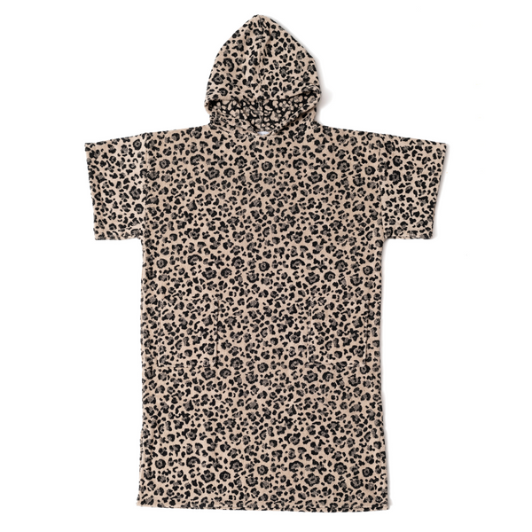 Poncho Coton Bio 4-8 ans - Leopard - en pré-commande