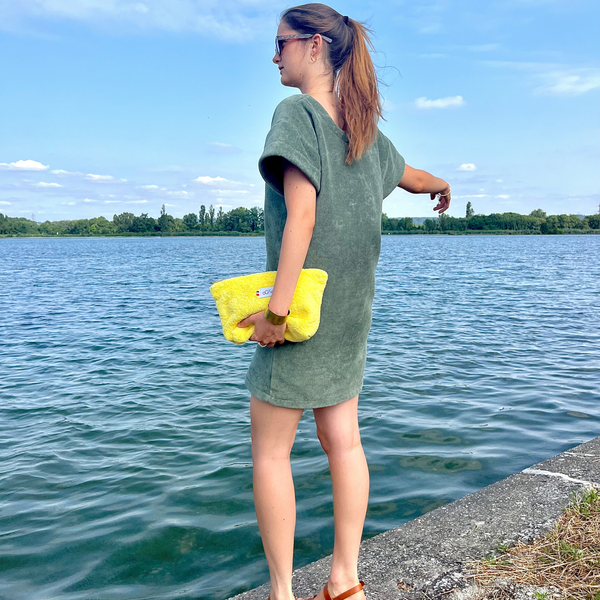 Short Beach Dress - Sixties Summer - Sage