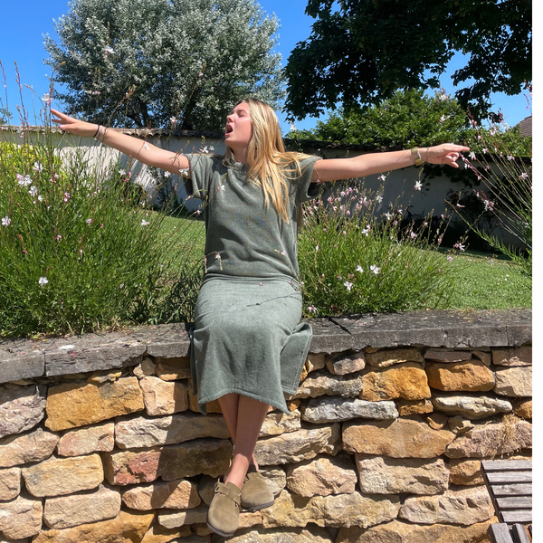 Long Beach Dress - Seventies Summer - Sage