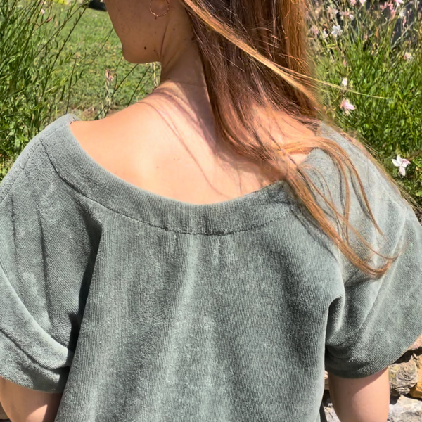 Short Beach Dress - Sixties Summer - Sage