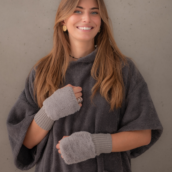 Poncho Premium coton bio - Graphite