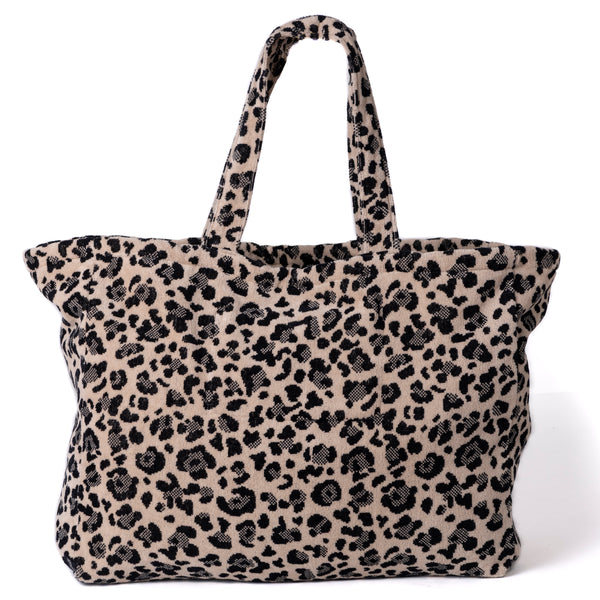Sac de plage idéal - M - Léopard Velours