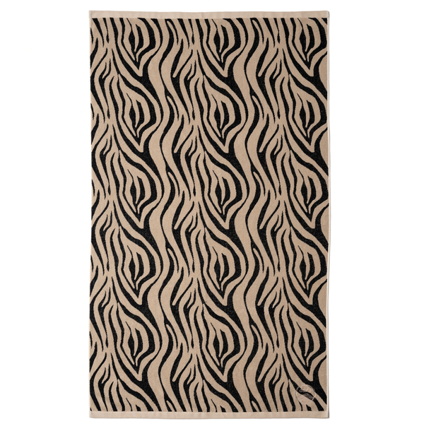 Drap de Plage Moelleux Coton Bio - Zèbre Velours - pré-commande