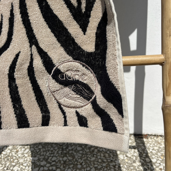 Drap de Plage Moelleux Coton Bio - Zèbre Velours - pré-commande