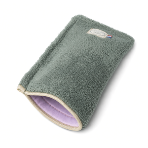 Etui à Lunettes Made in France - Sauge doublure Mauve Lurex