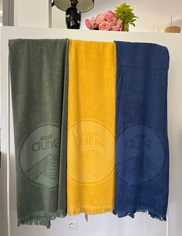 Serviette de plage bi-face Single Outremer
