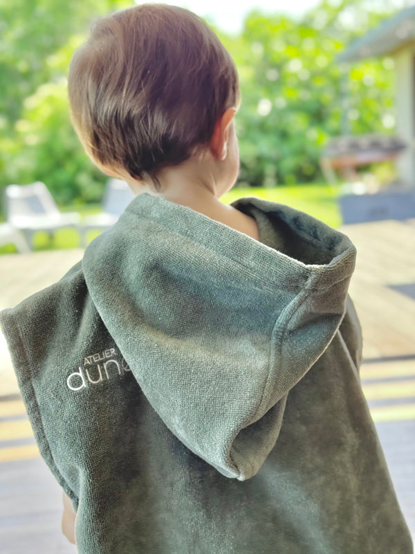 Poncho Coton Bio enfant 4-8 ans - Rose Malabar