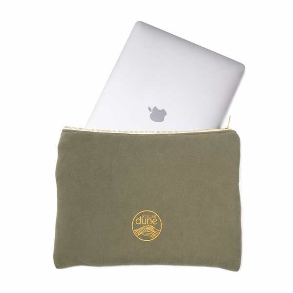 Housse PC 15 pouces en Molleton Bio - Kaki