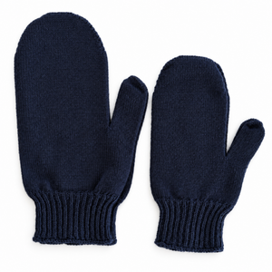 Moufles laine Mérinos - Navy- en précommande