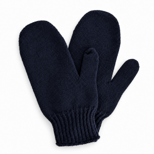 Moufles laine Mérinos - Navy- en précommande