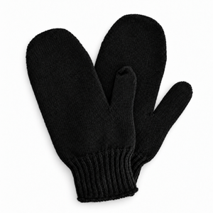 Moufles laine Mérinos - Noir- en précommande