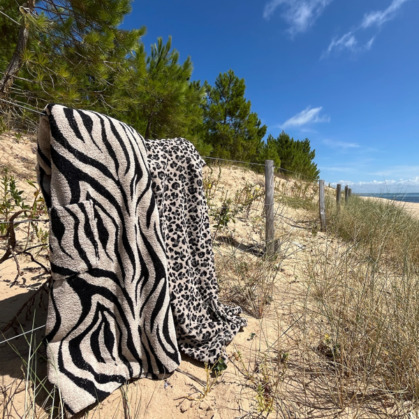 Poncho Adulte en Coton Bio - Léopard