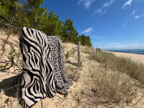 Poncho Premium coton bio - Zèbre