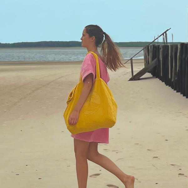 Cabas idéal XL - Curry Velours