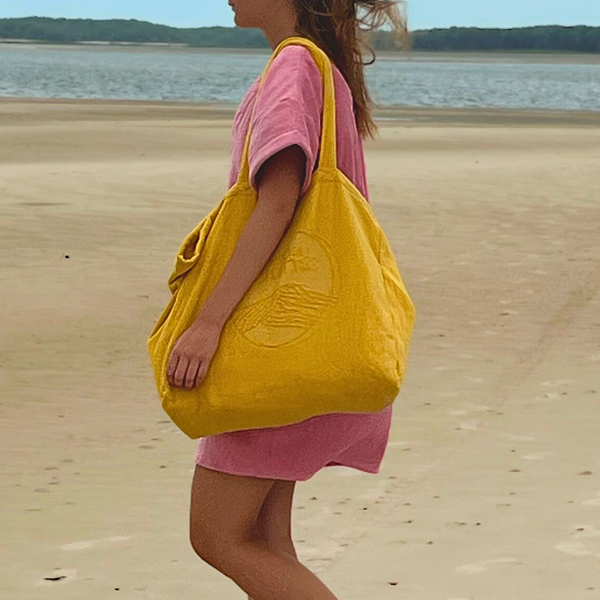 Cabas idéal XL - Curry Velours