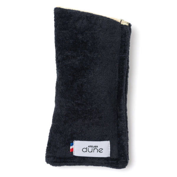 Etui à lunettes en Velours MADE IN FRANCE - Noir Profond