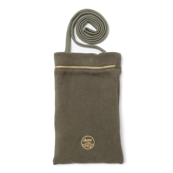 La pochette bandoulière Molleton Bio - Kaki