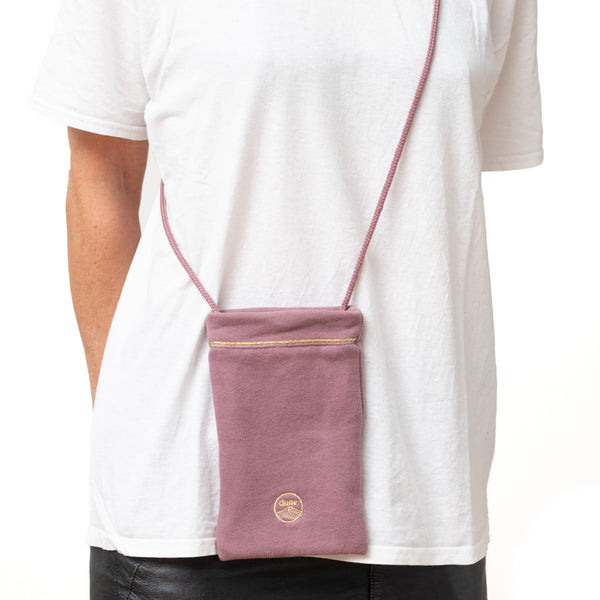 La pochette bandoulière Molleton Bio - Violine