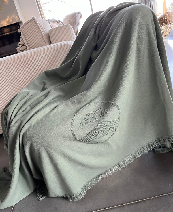 Serviette de plage bi-face Single Sauge