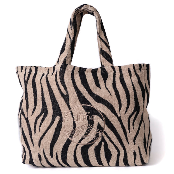 Cabas ideal XL en coton biologique motif zebre - Atelier Dune