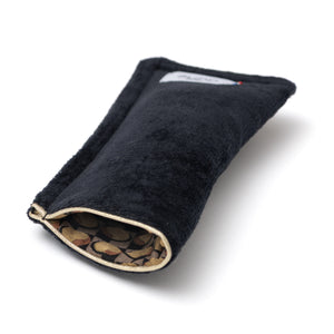 Etui a lunettes made in France coloris noir profond velours - Atelier Dune