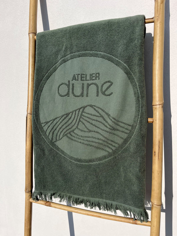 Serviette de plage bi-face Single Sauge