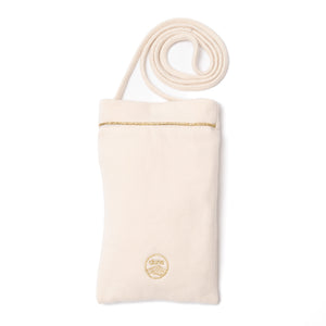 Pochette bandouliere en molleton biologique coloris creme - Atelier Dune