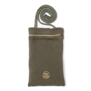 Pochette bandouliere en molleton biologique coloris kaki - Atelier Dune