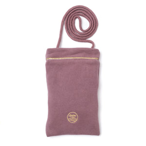 Pochette bandouliere en molleton biologique coloris lilas - Atelier Dune