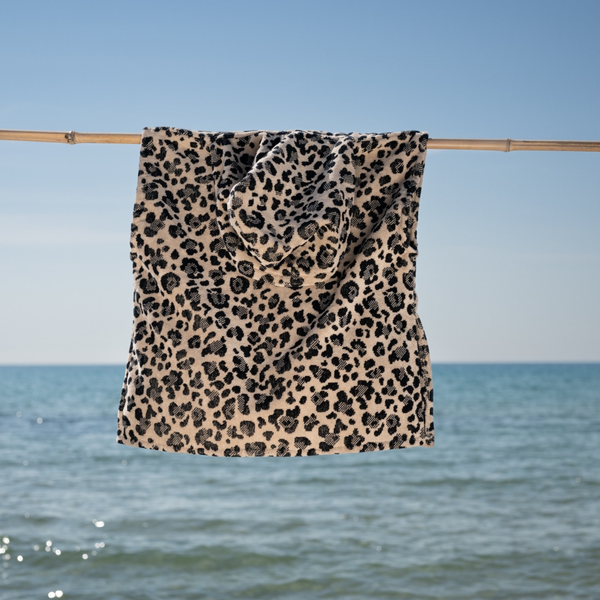 Poncho bebe 0-3 ans en coton biologique motif leopard - Atelier Dune