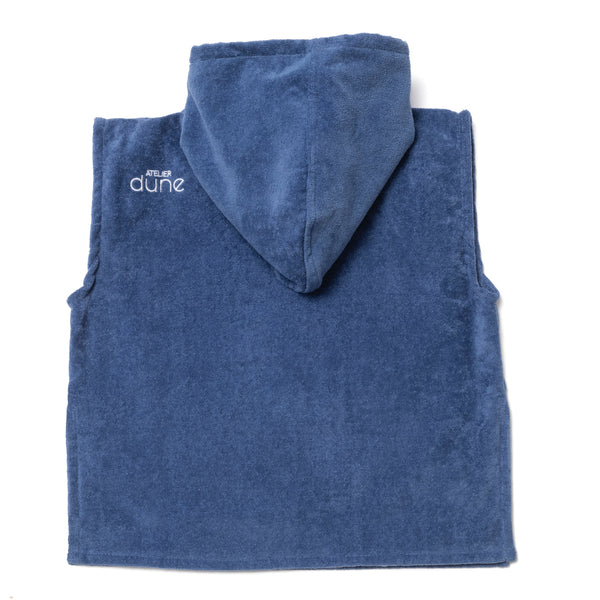 Packshot poncho de bain bebe 0-3 ans en coton biologique outremer - Atelier Dune