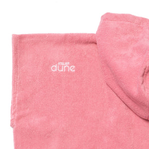 Poncho de bain enfant 4-8 ans en coton biologique coloris rose malabar - Atelier Dune