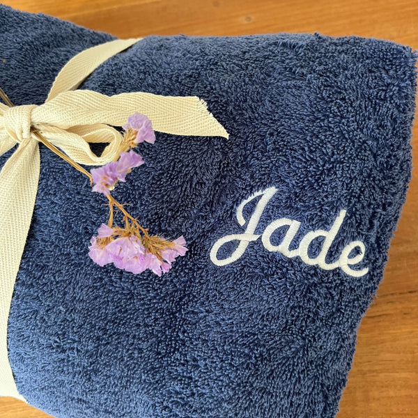 Poncho de bain adulte en coton biologique personnalisable - Atelier Dune