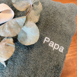 Poncho de bain adulte en coton biologique personnalisable - Atelier Dune