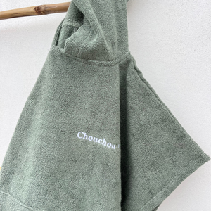 Poncho de bain adulte en coton biologique personnalisable - Atelier Dune