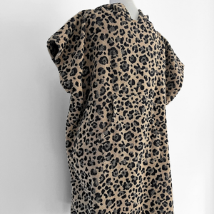 Poncho enfant 10 ans et plus en coton biologique motif leopard - Atelier Dune