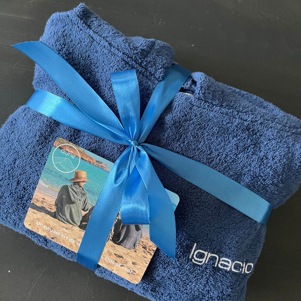 Poncho enfant en coton biologique personnalisable - Atelier Dune