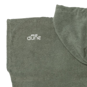 Poncho leger femme en coton biologique coloris sauge - Atelier Dune