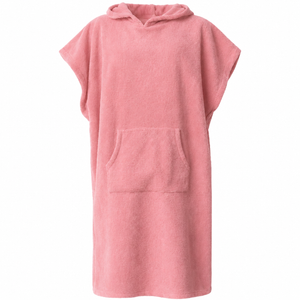 Packshot du poncho léger rose malabar en coton bio atelier dune 