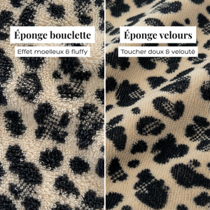image comparative du velours et de la bouclette chez Atelier Dune 